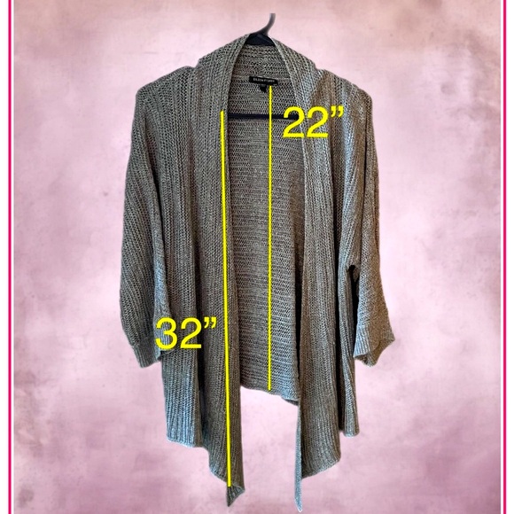 Eileen Fisher Linen/Silk Blend Gray Cardigan - Picture 8 of 10